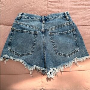 PacSun Blue Frayed Jean Shorts